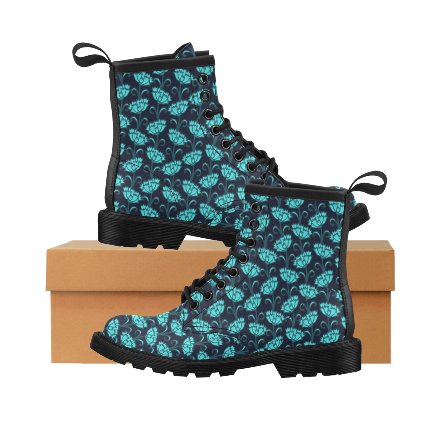 Carnations Pattern Print Design CN06 Women's Boots