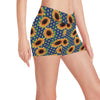 Sunflower Pattern Print Design SF03 Yoga Shorts