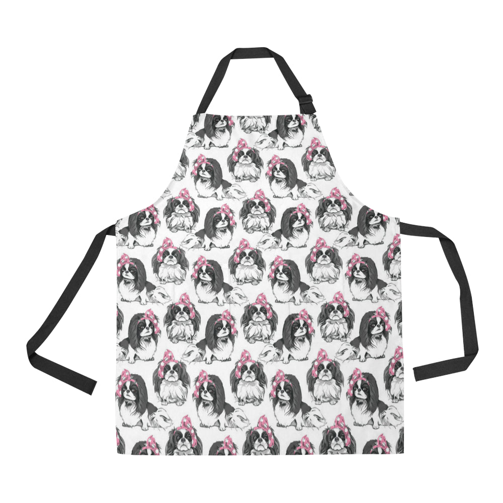 Japanese Chin Pattern Print Design 01 Apron with Pocket