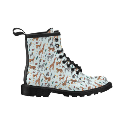 Safari Animal Print Design LKS306 Women's Boots