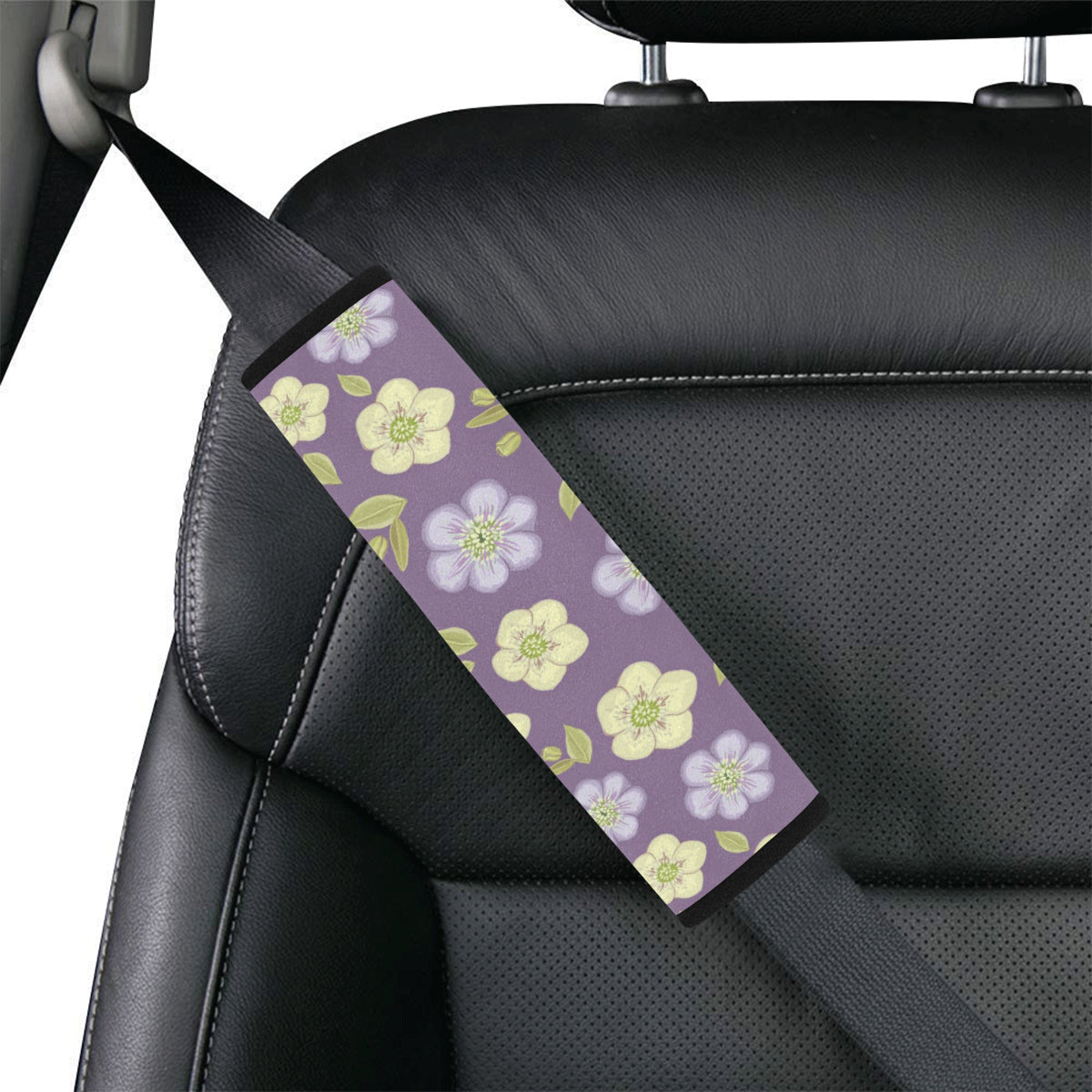 Anemone Pattern Print Design AM013 Car Seat Belt Cover