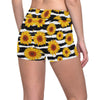 Sunflower Pattern Print Design SF010 Yoga Shorts