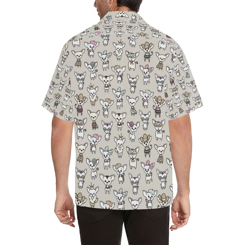 Chihuahua Pattern Print Design 02 Men's Hawaiian Shirt