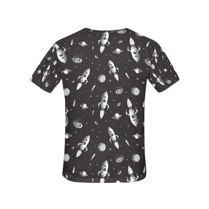 Space Rocket Print Design LKS303 Women's  T-shirt