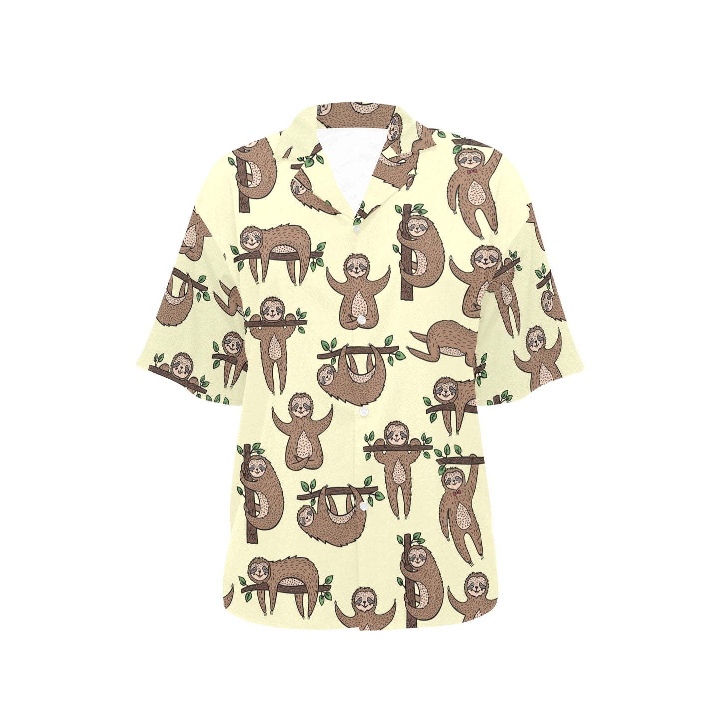 Sloth Print Design LKS3010 Women's Hawaiian Shirt