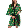 Camper Camping Christmas Themed Print Women's Short Kimono