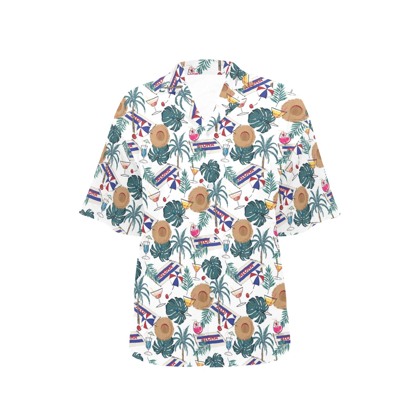 Aloha Hawaii Beach Pattern Print Design 04 Women's Hawaiian Shirt