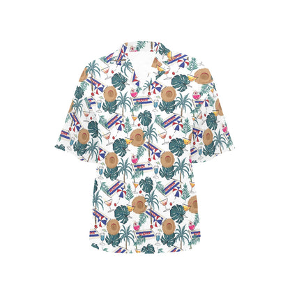 Aloha Hawaii Beach Pattern Print Design 04 Women's Hawaiian Shirt