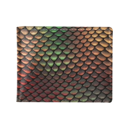 Snake Skin Colorful Print Men's ID Card Wallet