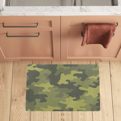 Military Camouflage Pattern Print Design 02 Kitchen Mat