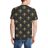 Fleur De Lis Gold Pattern Print Design 03 Men's All Over Print T-shirt