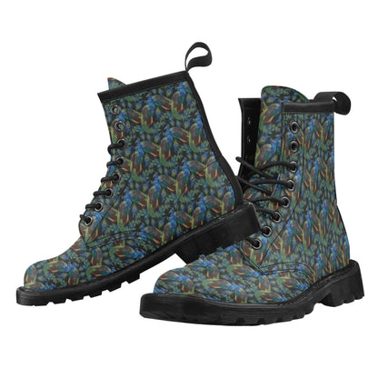 Peacock Themed Design Print Women's Boots