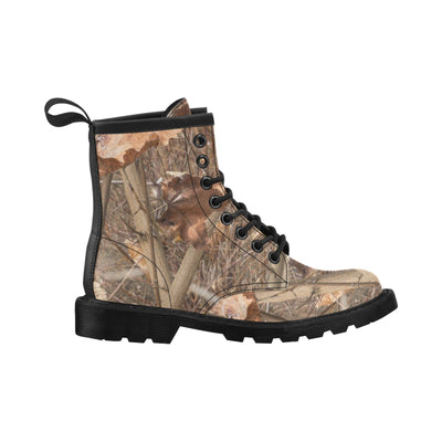 Camo Realistic Tree Forest Autumn Print Women's Boots