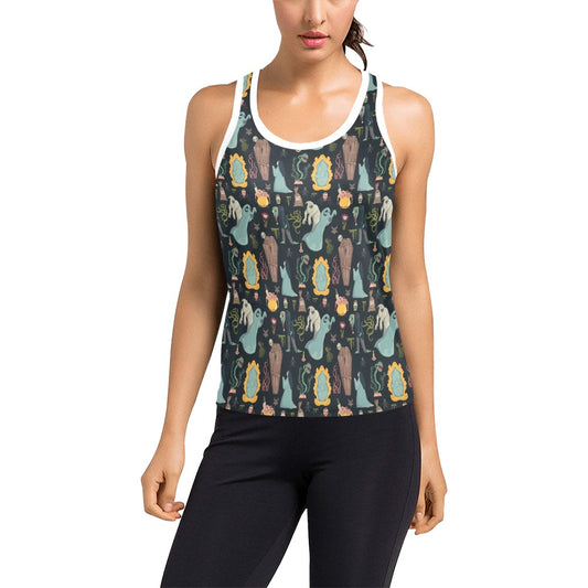 Creepy Print Design LKS303 Women's Racerback Tank Top