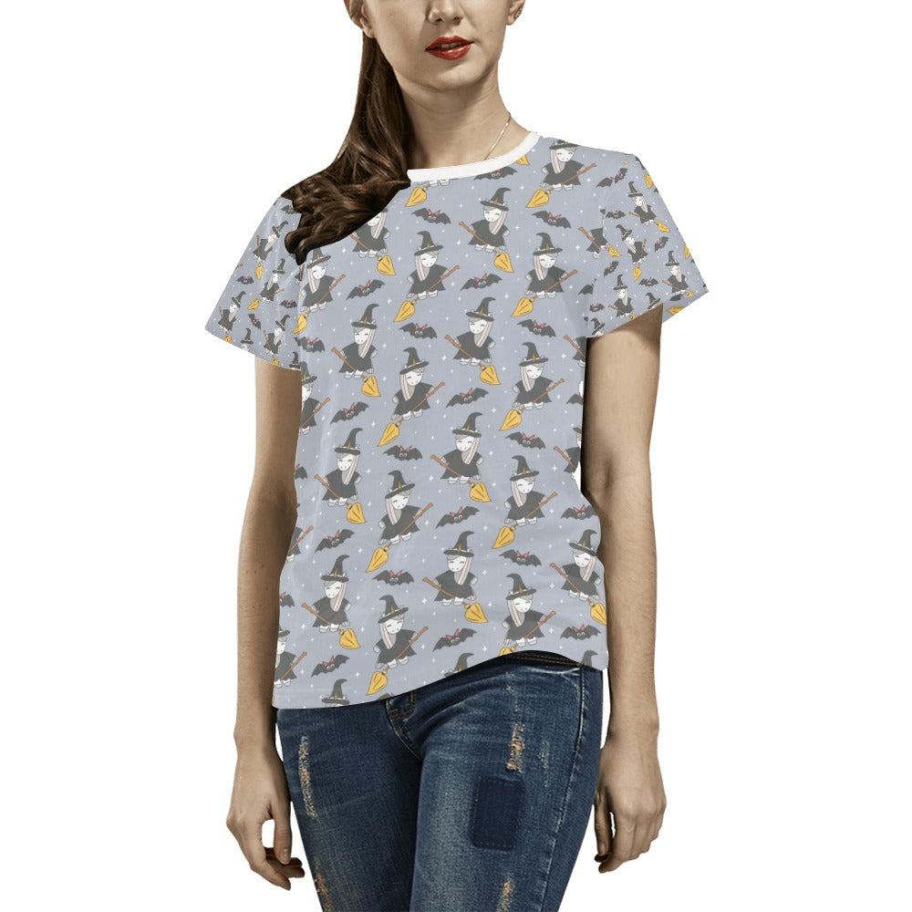 Witch Print Design LKS307 Women's  T-shirt
