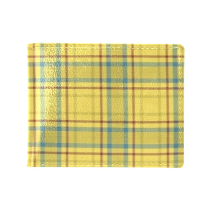 Tartan Yellow Print Design LKS301 Men's ID Card Wallet