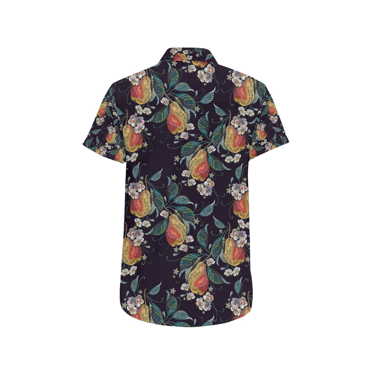 Pear Pattern Print Design PE02 Men's Short Sleeve Button Up Shirt