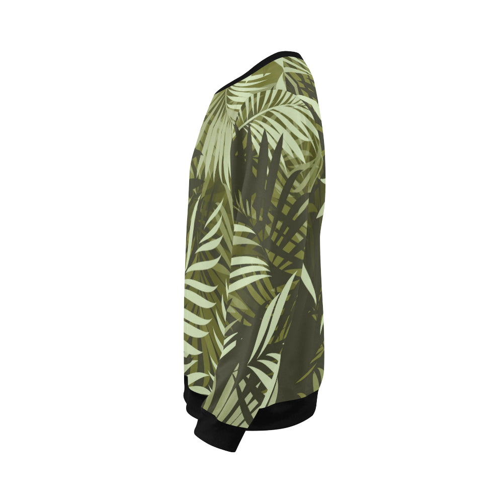 Palm Leaves Pattern Print Design PL05 Men Long Sleeve Sweatshirt