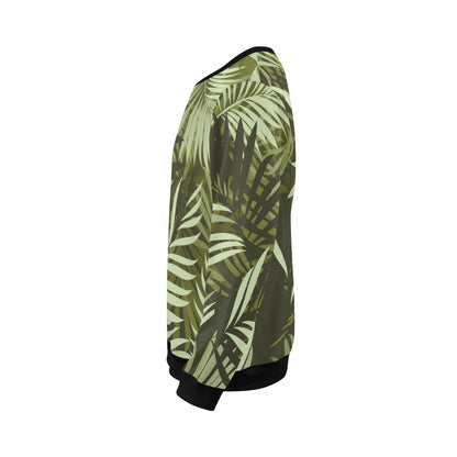 Palm Leaves Pattern Print Design PL05 Men Long Sleeve Sweatshirt