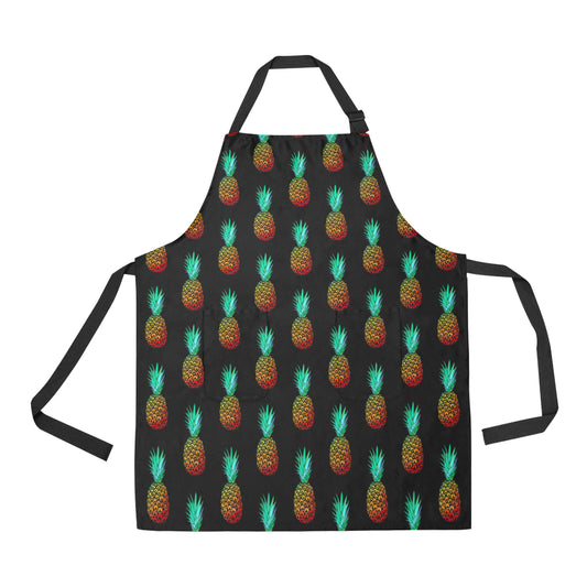 Pineapple Pattern Print Design A05 Apron with Pocket