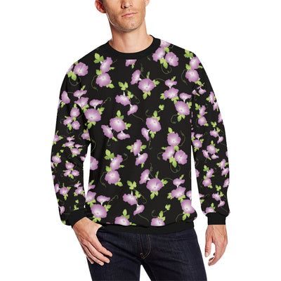 Morning Glory Pattern Print Design MG02 Men Long Sleeve Sweatshirt