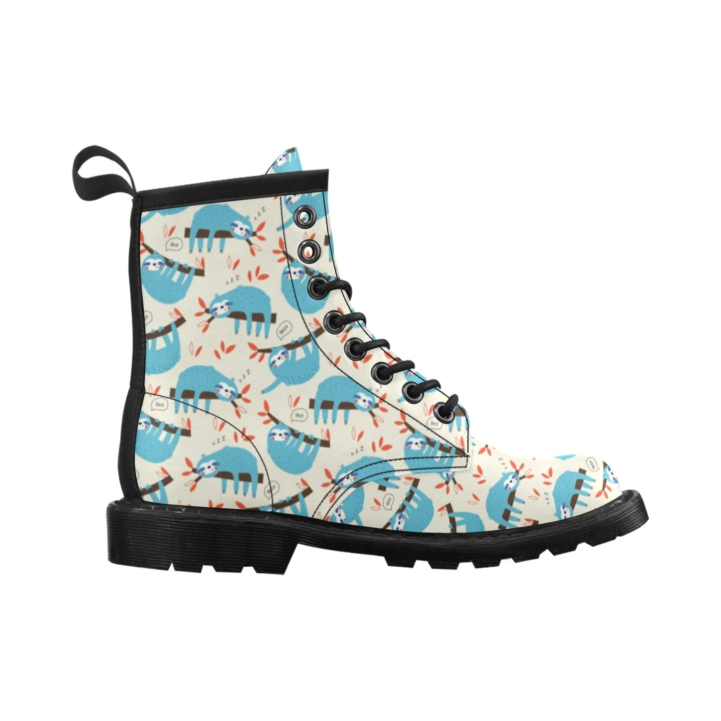 Sloth Print Design LKS3011 Women's Boots