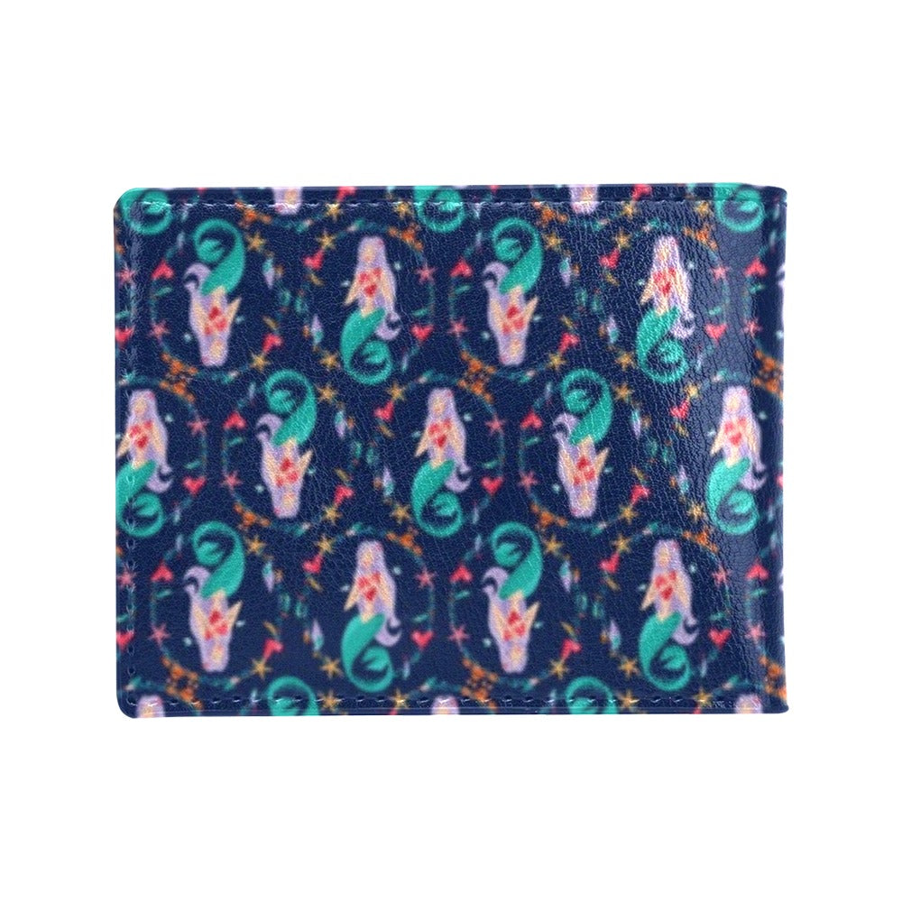 Mermaid Girl Cute Design Print Men's ID Card Wallet