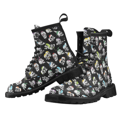 Skull Print Design LKS3013 Women's Boots