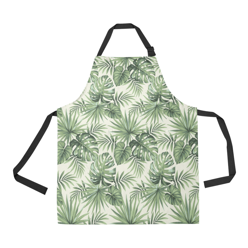 Palm Leaf Pattern Print Design A02 Apron with Pocket
