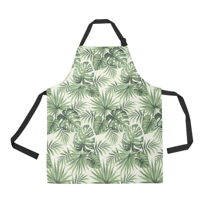Palm Leaf Pattern Print Design A02 Apron with Pocket