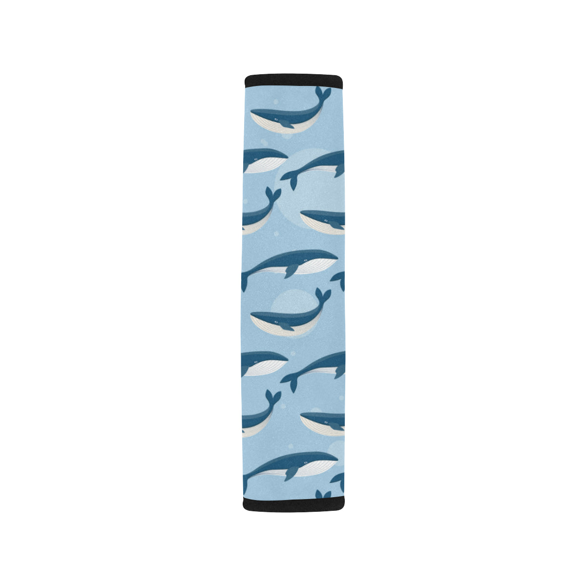 Blue Whale Pattern Print Design 02 Car Seat Belt Cover