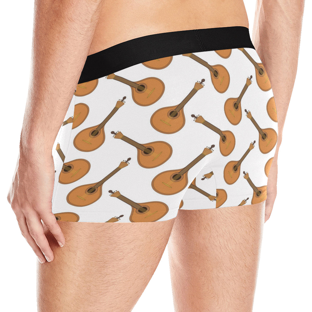 Mandolin Pattern Print Design 01 Men's Boxer Briefs