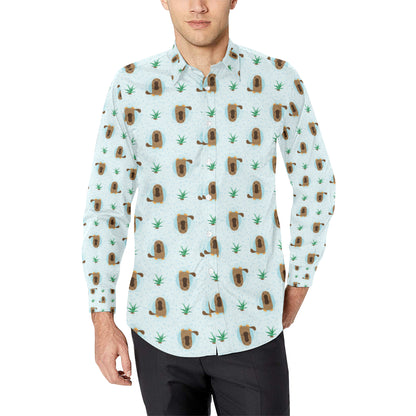 Platypus Pattern Print Design A04 Men's Long Sleeve Shirt
