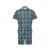 Shark Pattern Print Men's Romper