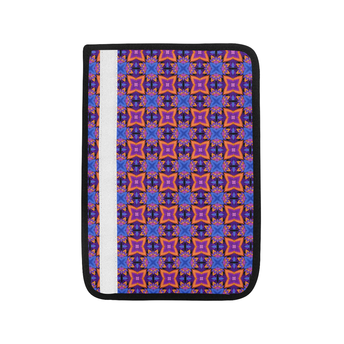 kaleidoscope Purple Orange Print Design Car Seat Belt Cover