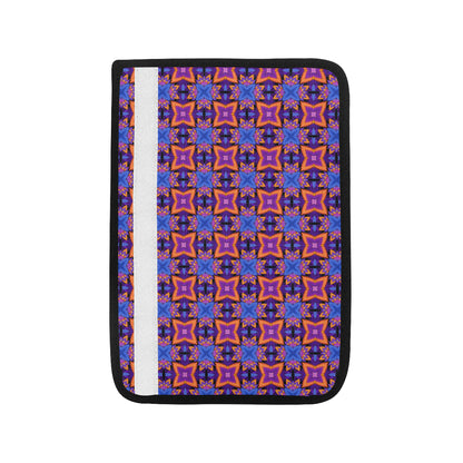 kaleidoscope Purple Orange Print Design Car Seat Belt Cover