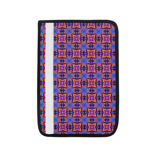 kaleidoscope Purple Orange Print Design Car Seat Belt Cover