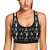 Deer Native Indian Print Pattern Sports Bra