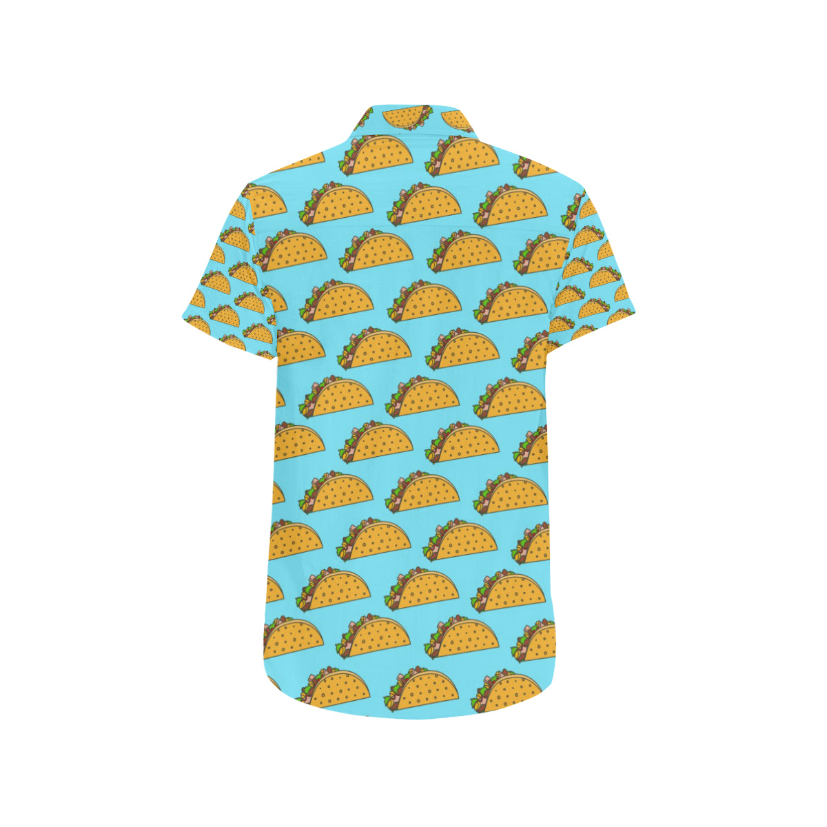 Taco Pattern Print Design TC03 Men's Short Sleeve Button Up Shirt