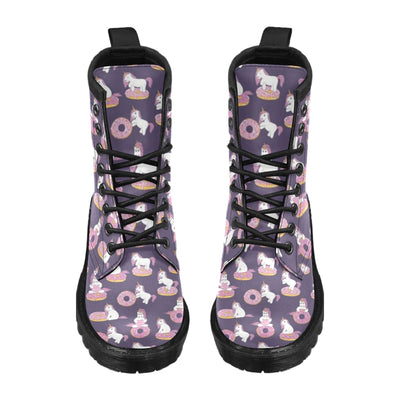 Donut Unicorn Pattern Print Design DN011 Women's Boots