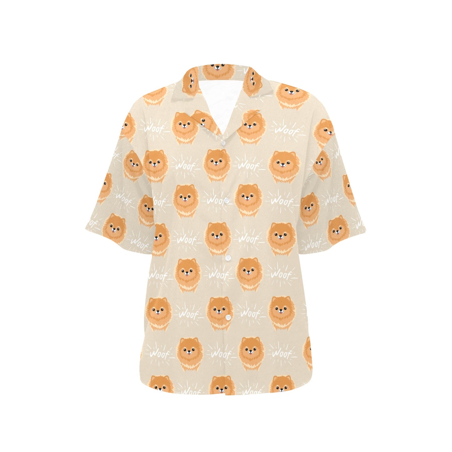 Pomeranians Pattern Print Design A04 Women's Hawaiian Shirt
