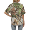 Camo Realistic Tree Forest Print Women's Hawaiian Shirt