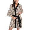 Buddha Pattern Print Design 07 Women's Short Kimono