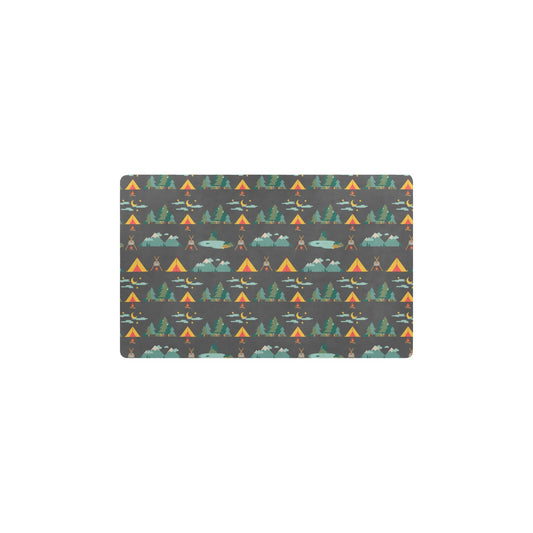 Camping Tent Pattern Print Design 03 Kitchen Mat