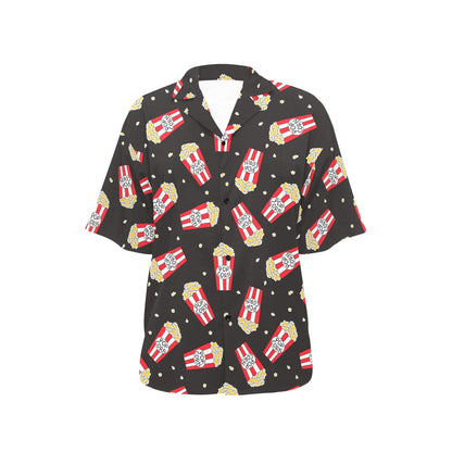Popcorn Pattern Print Design A01 Women's Hawaiian Shirt