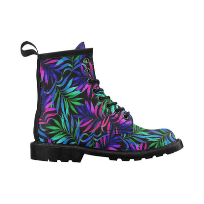 Tropical Flower Pattern Print Design TF010 Women's Boots