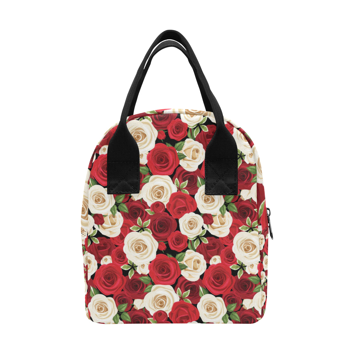 Rose Pattern Print Design RO06 Insulated Lunch Bag