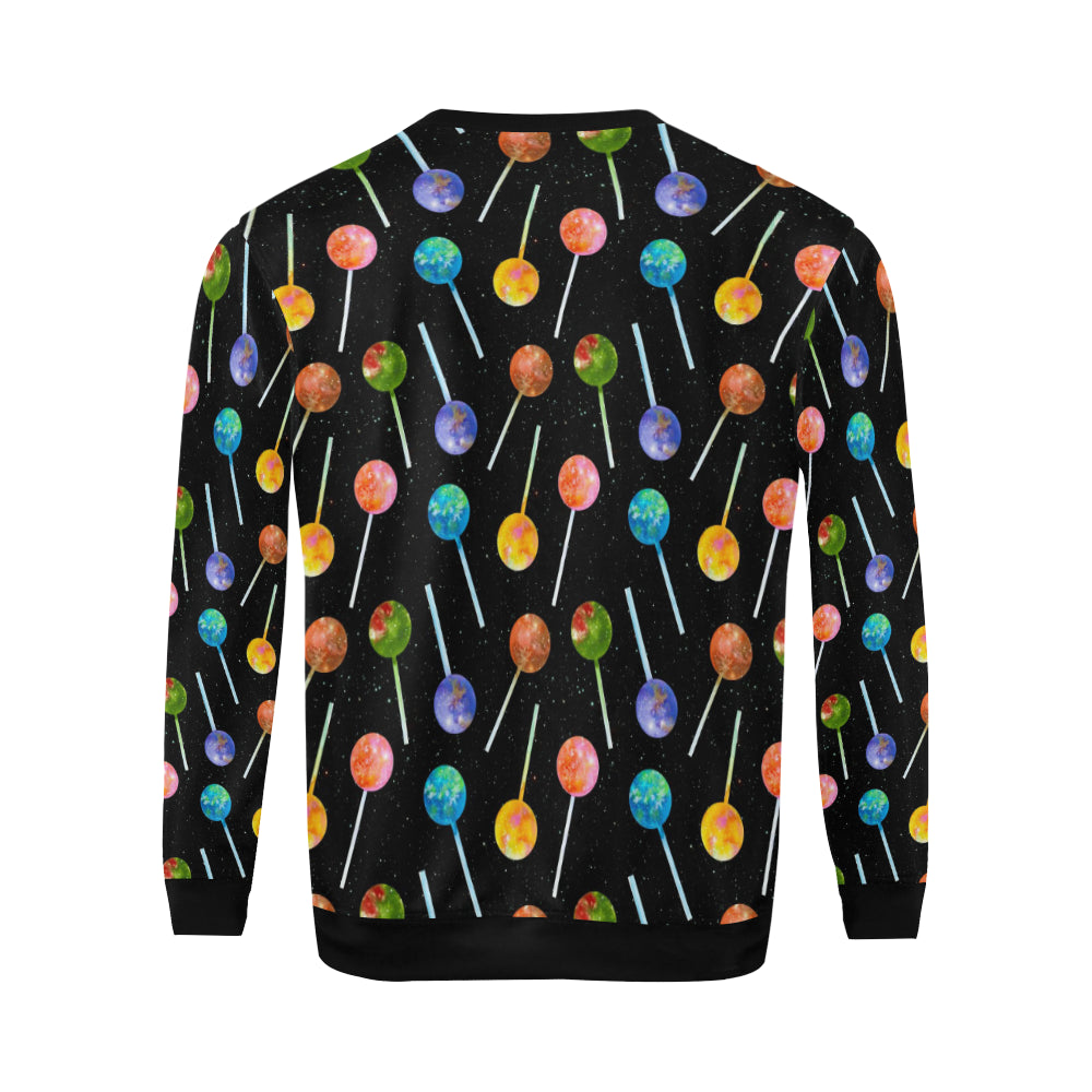 Lollipop Pattern Print Design LL04 Men Long Sleeve Sweatshirt