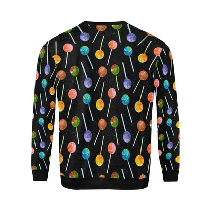 Lollipop Pattern Print Design LL04 Men Long Sleeve Sweatshirt
