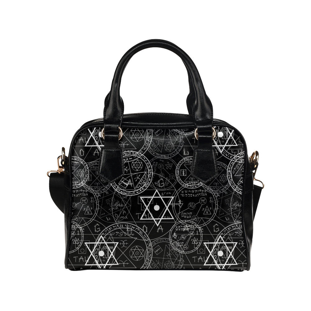 Pentagram Pattern Print Design A01 Shoulder Handbag
